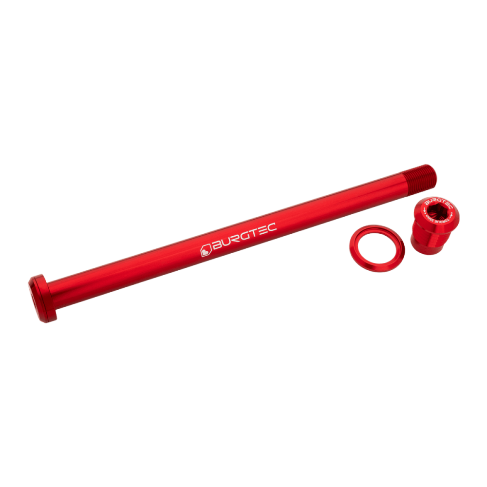 Burgtec Pivot 185.3mm Rear Axle - Rhodium Silver