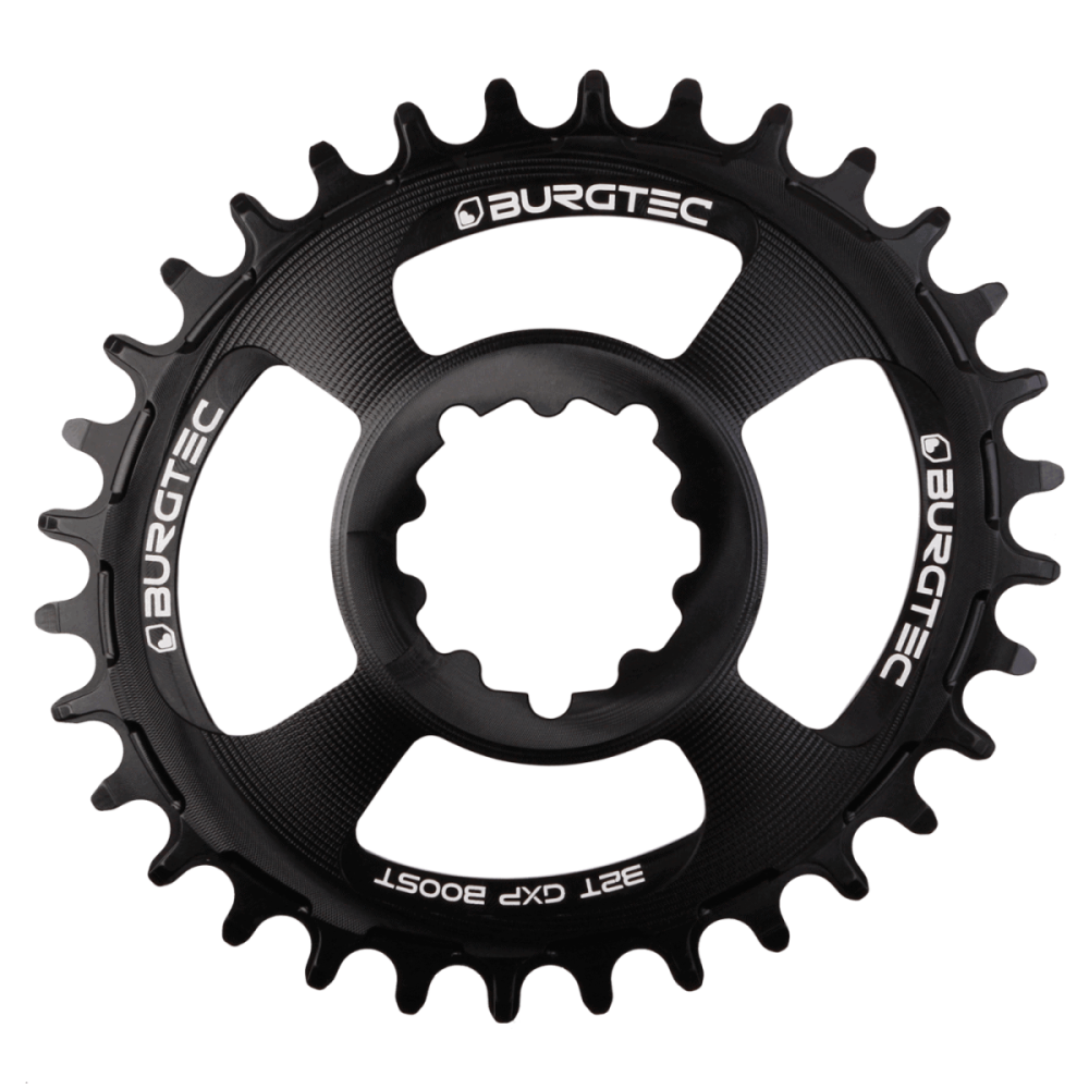 Burgtec Oval 3mm Offset Thick Thin Chainring for SRAM 3-Bolt - 32T - Deep Blue