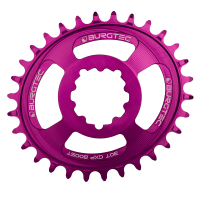 Burgtec Oval 3mm Offset Thick Thin Chainring for SRAM 3-Bolt - 32T - Deep Blue