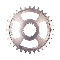 Burgtec Thick Thin Chainring for Shimano Direct Mount - 32T - Rhodium Silver