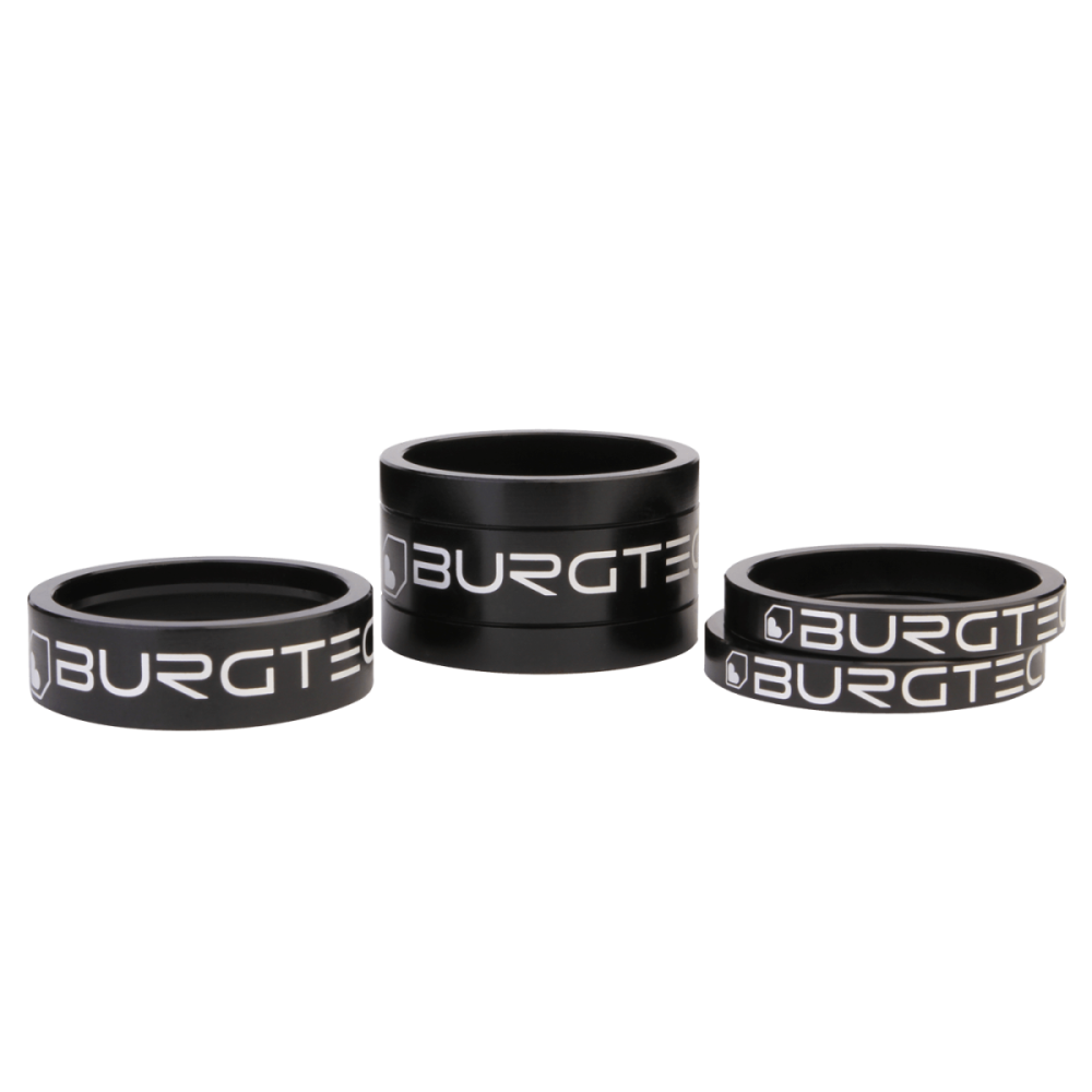 Burgtec Stem Spacer Kit, Burgtec Black, 5mm Spacer x2, 10mm Spacer, 20mm Spacer