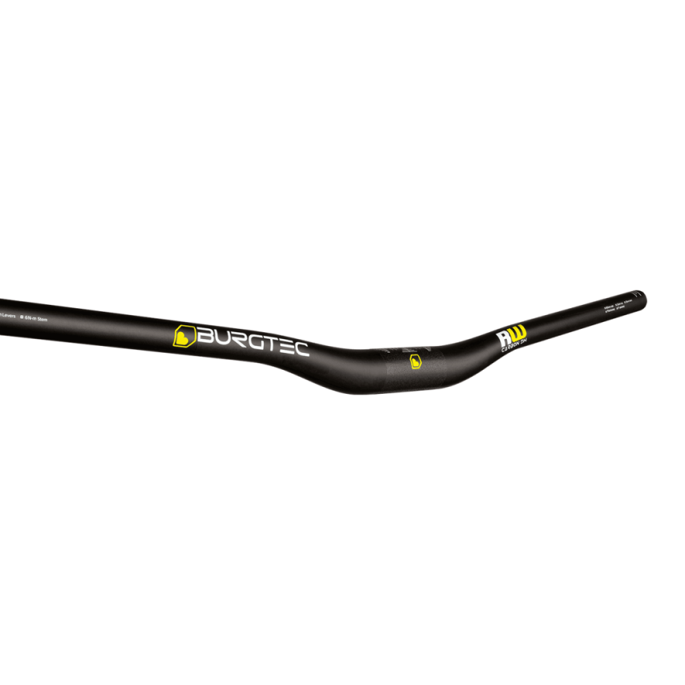 Burgtec Ride Wide Carbon DH Handlebar - 31.8mm Clamp - 20mm Rise, Black