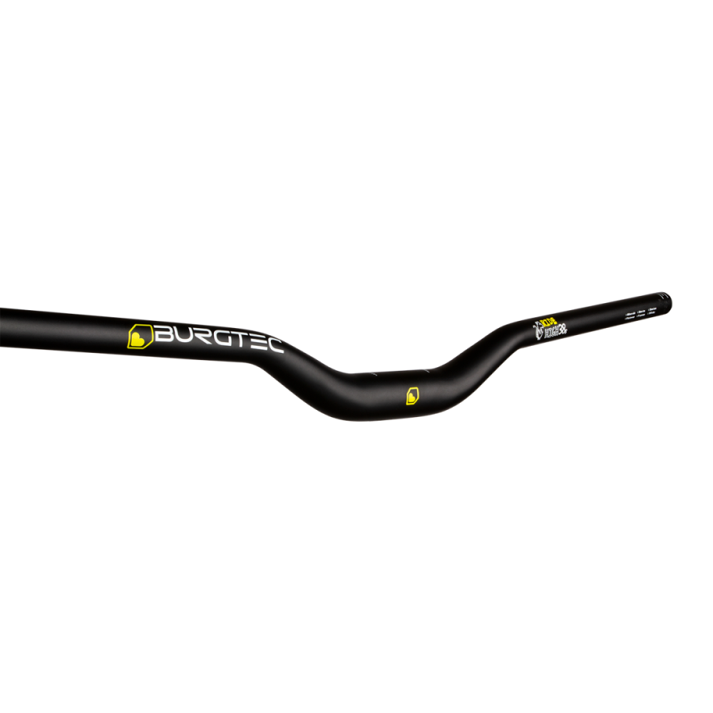 Burgtec Ride High Josh Bryceland Signature Alloy Handlebar - 35mm Clamp, Black, 38mm Rise
