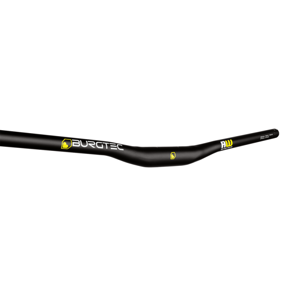 Burgtec Ride Wide Alloy Enduro Handlebar - 31.8mm Clamp - 15mm Rise, Black