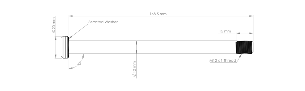 Burgtec Santa Cruz 168.5mm Rear Axle - Bullion Gold, Burgtec Bullion Gold