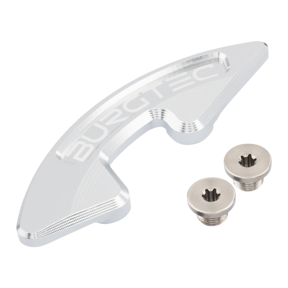 Burgtec Chainring Bash Guard - Single - Rhodium Silver