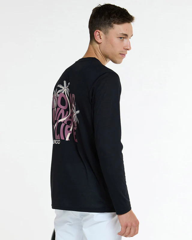 Dharco Mens Long Sleeve Tech Tee | Black, XL