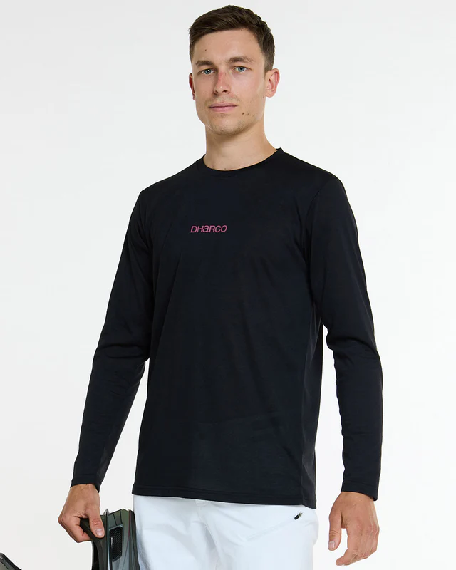 Dharco Mens Long Sleeve Tech Tee | Black, XL