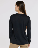 Dharco Womens Long Sleeve Tech Tee | Black, M