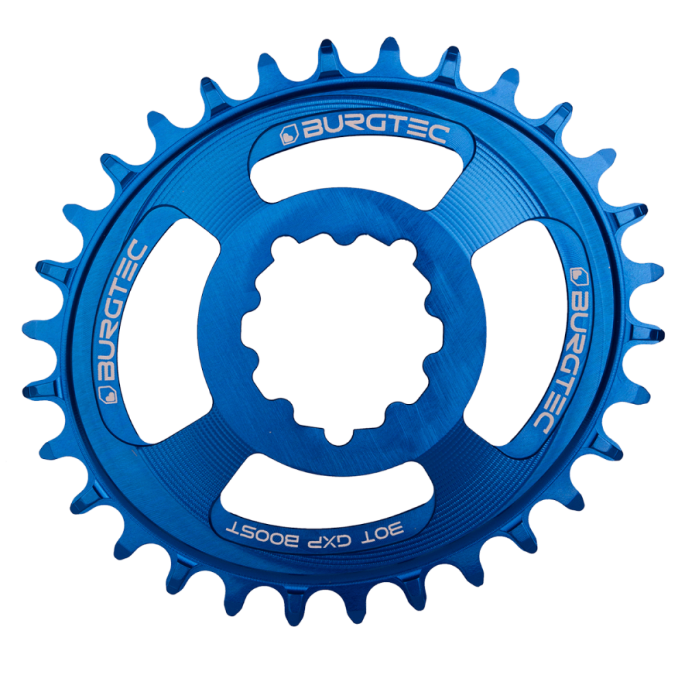 Burgtec Oval 3mm Offset Thick Thin Chainring for SRAM 3-Bolt - 30T - Kash Bronze