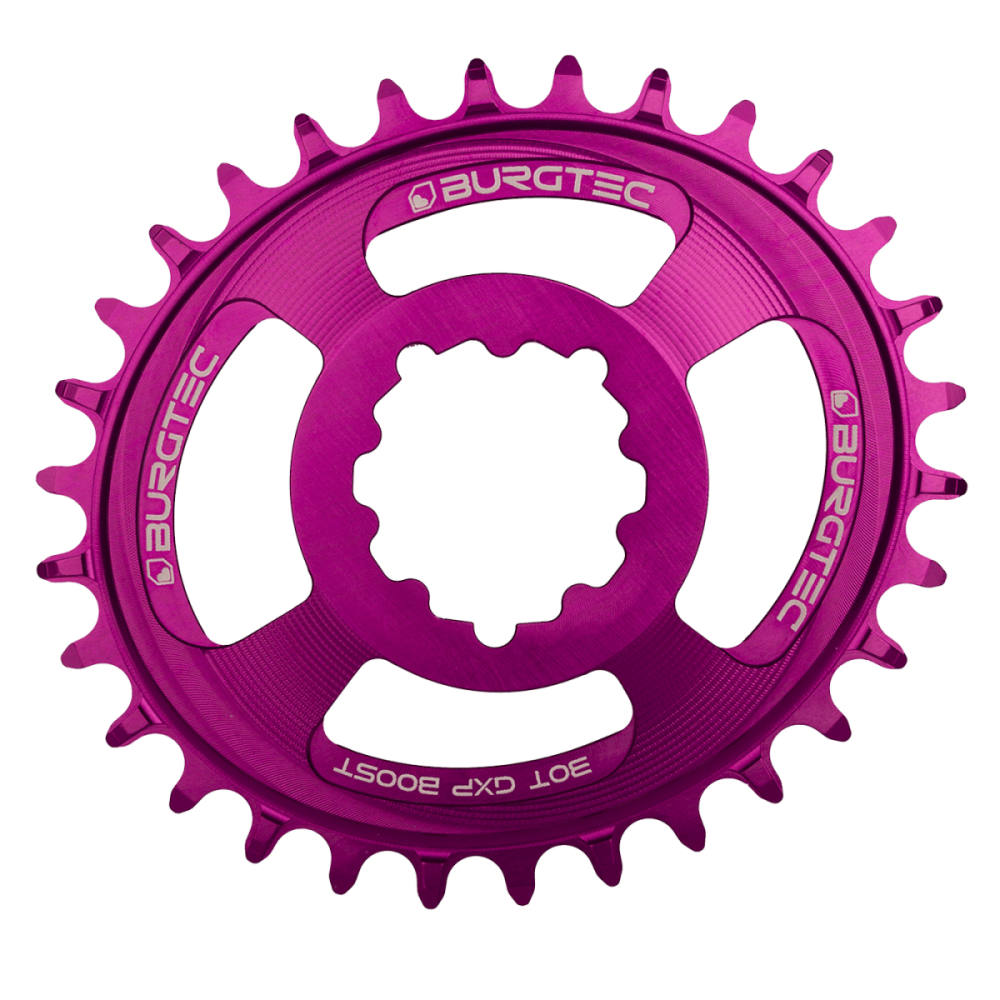Burgtec Oval 3mm Offset Thick Thin Chainring for SRAM 3-Bolt - 30T - Kash Bronze